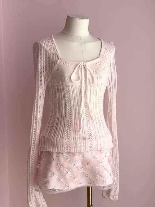 Averie Beaded Sequin Skirt + Lace Shorts - Angel Ruche