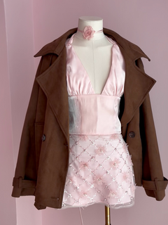 Averie Beaded Sequin Skirt + Lace Shorts