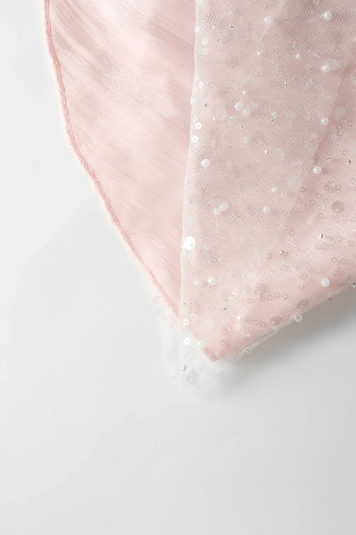 Pirouette Babydoll Wrap Skirt (Sequin Pink)