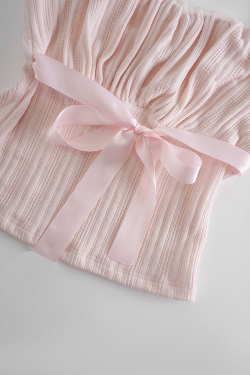 My True Form Cotton Cami Top (Pink Bow)