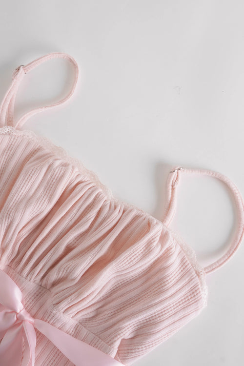 My True Form Cotton Cami Top (Pink Bow) - Angel Ruche