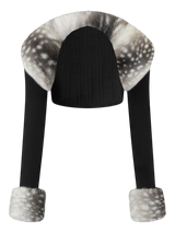 My True Form Fawn Fur Bolero Cardigan (Black)
