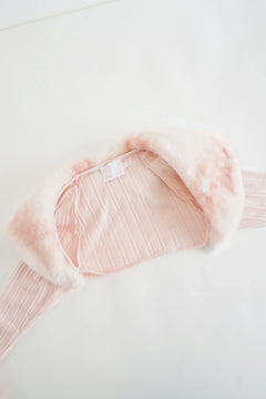 My True Form Fawn Fur Collar + Cuff Set (Pink) - Angel Ruche