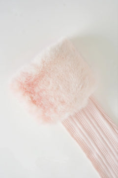 My True Form Fawn Fur Collar + Cuff Set (Pink) - Angel Ruche