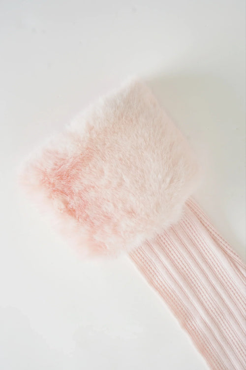 My True Form Fawn Fur Collar + Cuff Set (Pink) - Angel Ruche