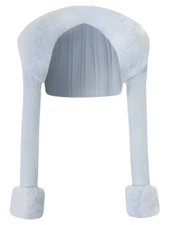 My True Form Fawn Fur Bolero Cardigan (Snow Blue)