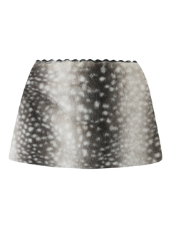 My True Form Fawn Mid-Rise Fur Lace Skirt (Black) - Angel Ruche