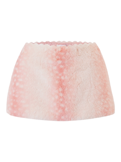 My True Form Fawn Mid-Rise Fur Lace Skirt (Pink)