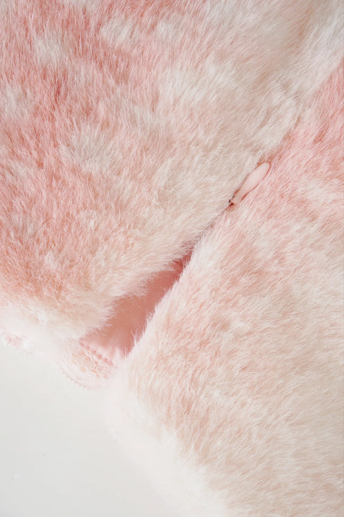 My True Form Fawn Mid-Rise Fur Lace Skirt (Pink) - Angel Ruche