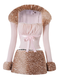 My True Form Fawn Set (Fur Bolero + Skirt Set) - Angel Ruche