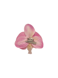 Pink Orchid Hair Clip/ Safety Pin Brooch