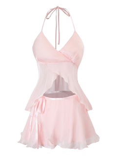 Pirouette Babydoll Wrap Set (Baby Pink)