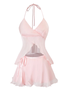Pirouette Babydoll Top (Baby Pink) - Angel Ruche