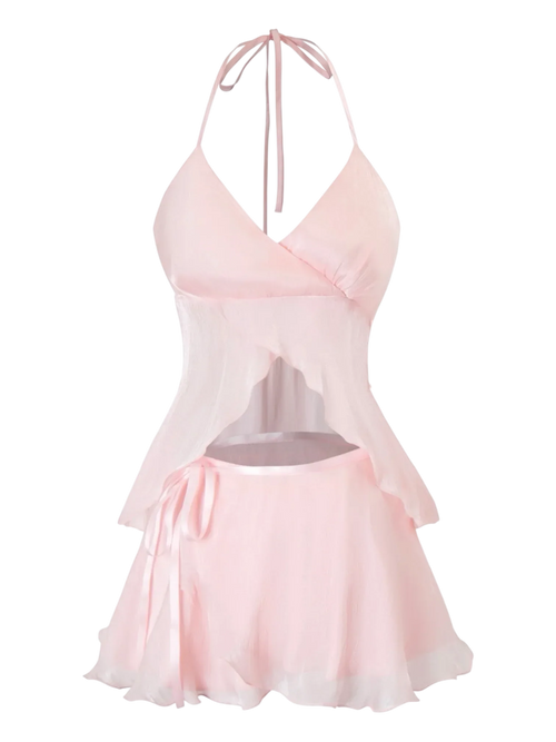Pirouette Babydoll Top (Baby Pink) - Angel Ruche