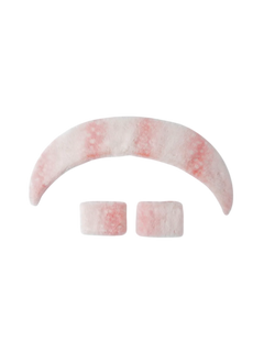 My True Form Fawn Fur Collar + Cuff Set (Pink) - Angel Ruche