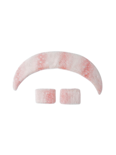 My True Form Fawn Fur Collar + Cuff Set (Pink)