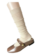 Reguler Calf High Socks (Beige) - Angel Ruche