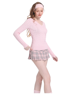 Rib Knit Headband (Pink)