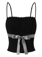 My True Form Cotton Cami Top (Black) - Angel Ruche