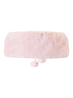 Sugar Pom Fur Pullover Stretchy Shoulder Cape (Pink)