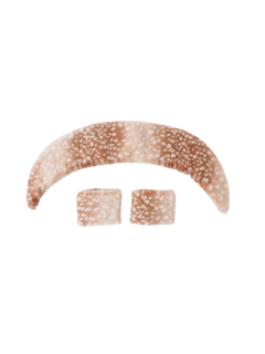My True Form Fawn Fur Collar + Cuff Set (Light Brown) - Angel Ruche
