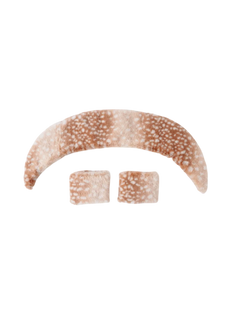 My True Form Fawn Fur Collar + Cuff Set (Light Brown) - Angel Ruche