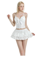 Diamond Fairy Dust Sequin Matching Set (White)
