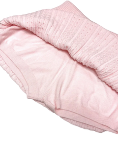 Fur Trim Strawberry Milk Cable Knit Set (Pink) - Angel Ruche