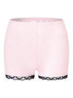Basic Pink Safety Shorts (Black Lace)