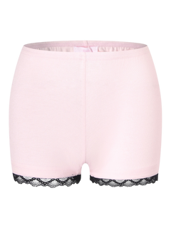 Basic Pink Safety Shorts (Black Lace)