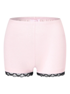 Basic Pink Safety Shorts (Black Lace) - Angel Ruche