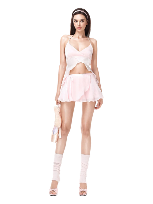 Pirouette Ballet Wrap Skirt (Baby Pink) - Angel Ruche