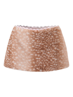 My True Form Fawn Mid-Rise Fur Lace Skirt