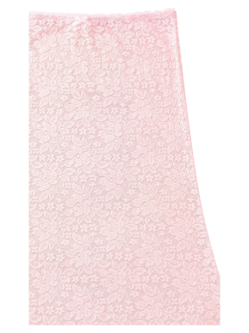 Coral Veil Lace Two Piece Set (Pink) - Angel Ruche