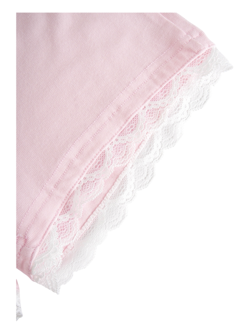 Basic Pink Safety Shorts (White Lace)