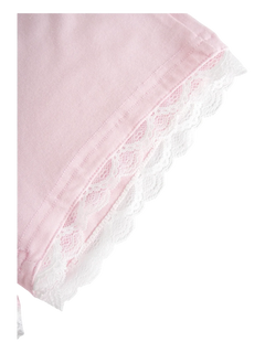 Basic Pink Safety Shorts (White Lace) - Angel Ruche