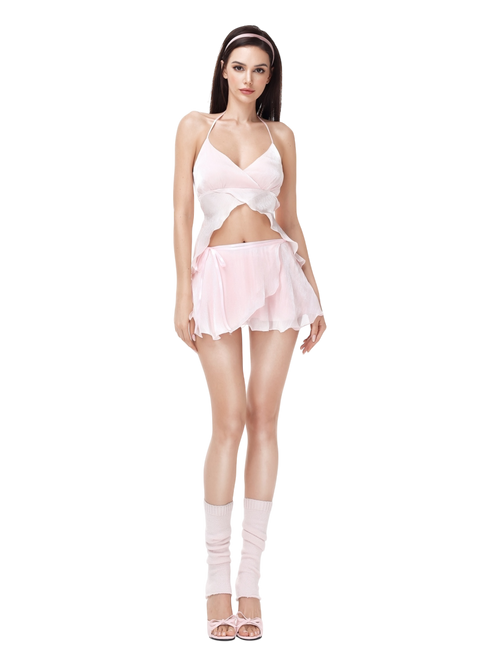 Pirouette Ballet Wrap Skirt (Baby Pink)