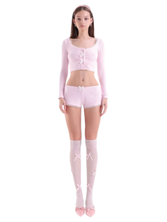 Angelic Allure Lacey Bow Shorts - Angel Ruche
