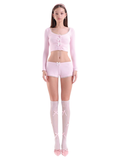 Angelic Allure Lacey Bow Matching Set