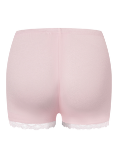 Basic Pink Safety Shorts (White Lace)