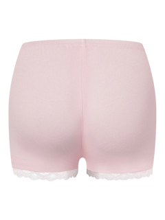 Basic Pink Safety Shorts (White Lace) - Angel Ruche