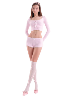 Angelic Allure Lacey Bow Shorts - Angel Ruche