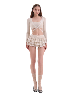Ballerina Bliss 3 Piece Set (Beige) - Angel Ruche