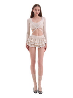 Reguler Calf High Socks (Beige)