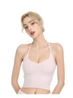 Spring Kissed Knit Halter (Baby Pink) - Angel Ruche