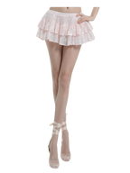 Rosette Fairy Dust Sequin Mini Skirt + Petticoat (Pink)