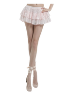 Rosette Fairy Dust Sequin Mini Skirt + Petticoat (Pink) - Angel Ruche