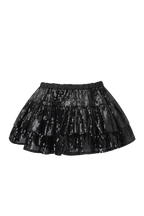 Onyx FairyDust Sequin Mini Skirt + Petticoat (Black)