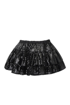 Onyx FairyDust Sequin Mini Skirt + Petticoat (Black) - Angel Ruche