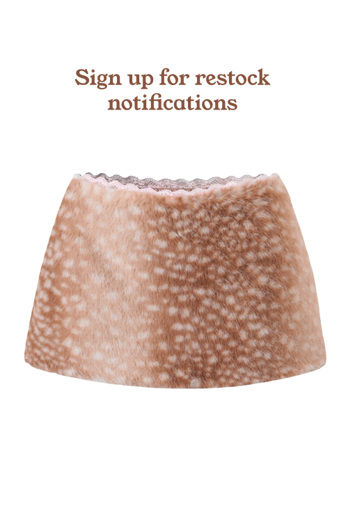 My True Form Fawn Mid-Rise Fur Lace Skirt